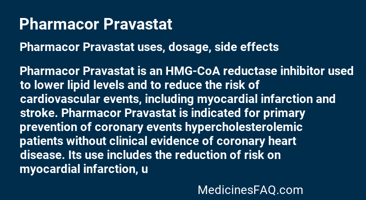 Pharmacor Pravastat