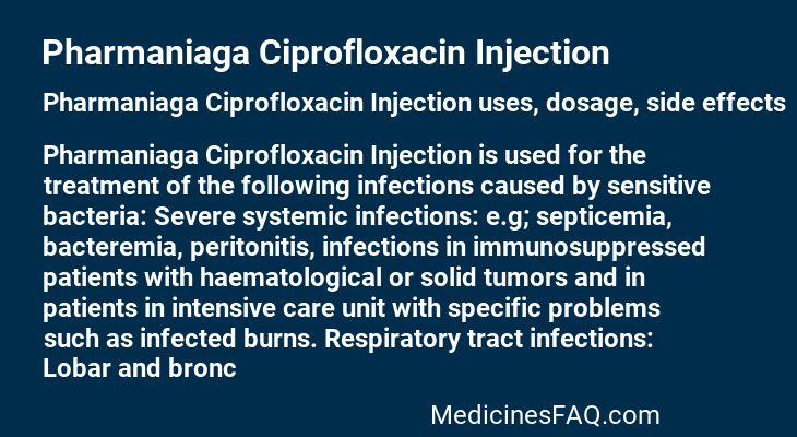 Pharmaniaga Ciprofloxacin Injection