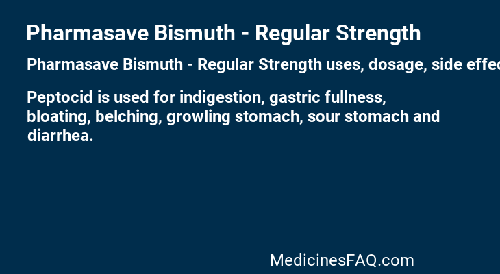 Pharmasave Bismuth - Regular Strength