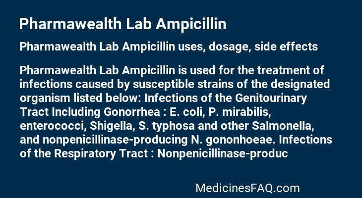Pharmawealth Lab Ampicillin
