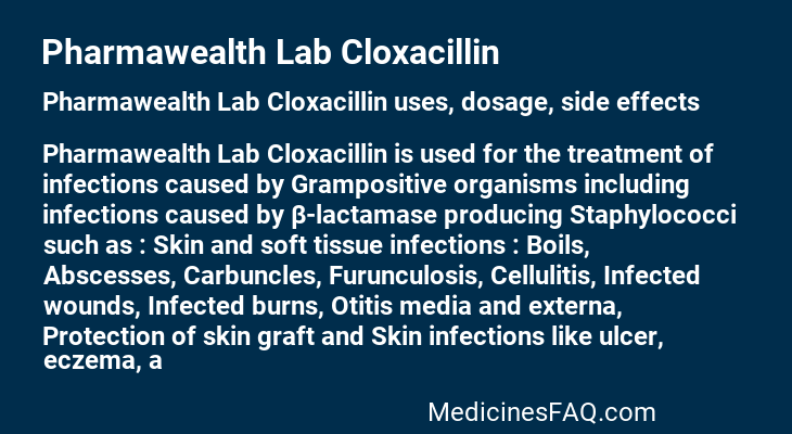 Pharmawealth Lab Cloxacillin