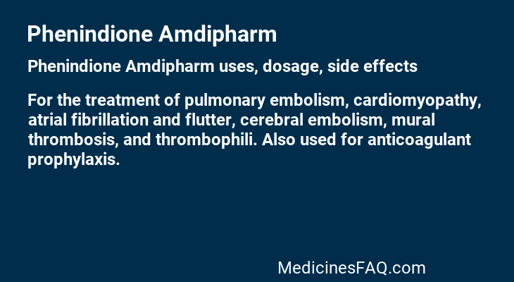 Phenindione Amdipharm