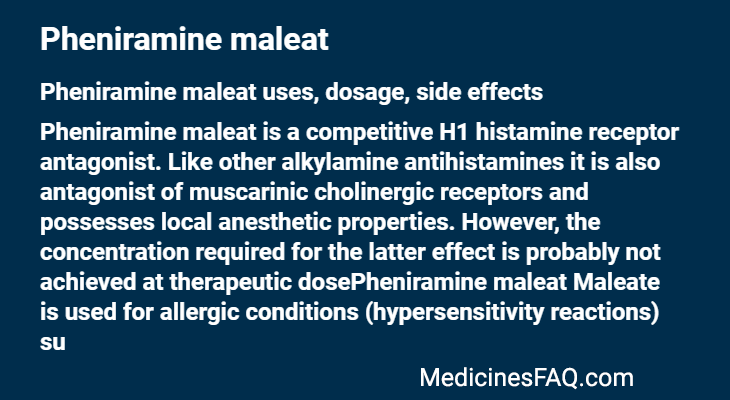 Pheniramine maleat