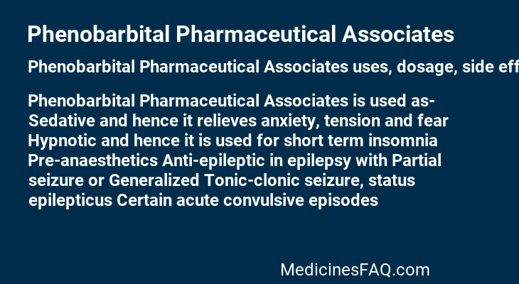 Phenobarbital Pharmaceutical Associates