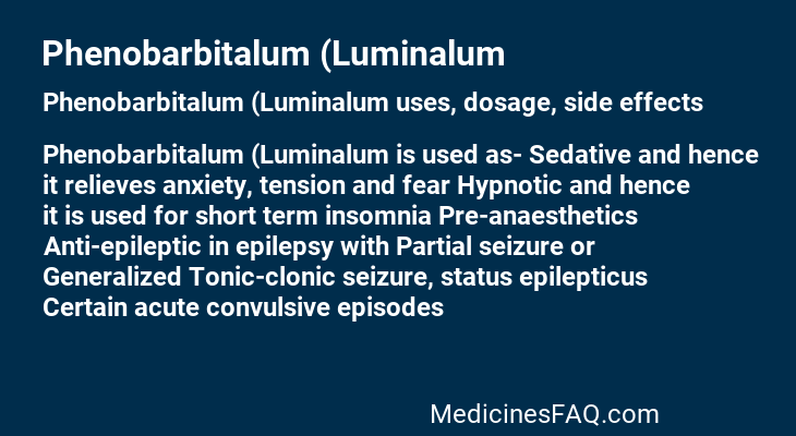 Phenobarbitalum (Luminalum