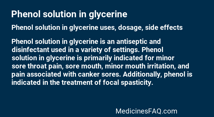 Phenol solution in glycerine