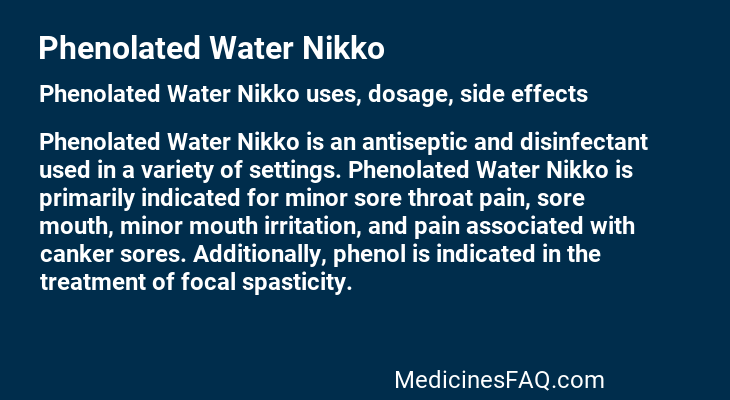 Phenolated Water Nikko