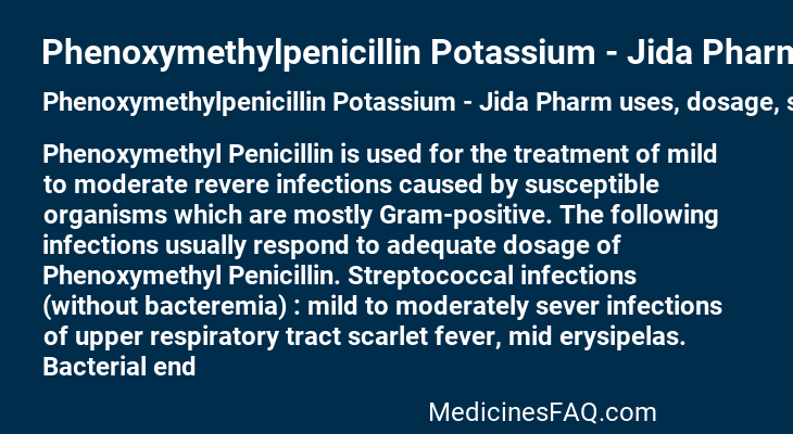 Phenoxymethylpenicillin Potassium - Jida Pharm