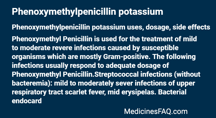 Phenoxymethylpenicillin potassium