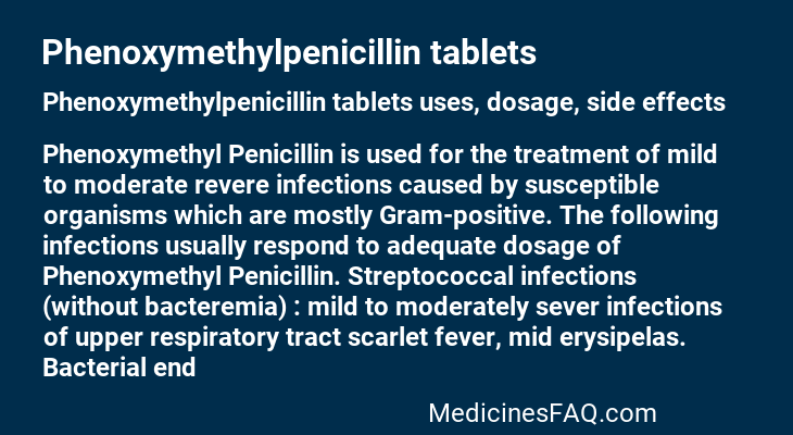 Phenoxymethylpenicillin tablets