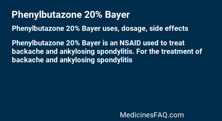 Phenylbutazone 20% Bayer