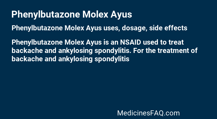 Phenylbutazone Molex Ayus