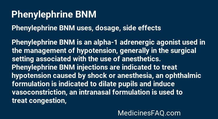 Phenylephrine BNM