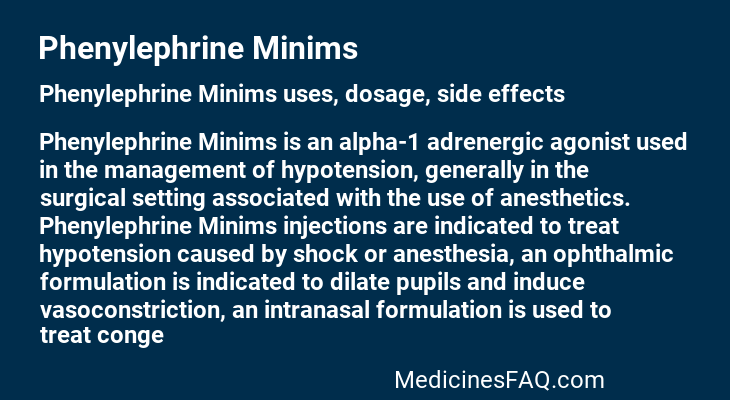 Phenylephrine Minims