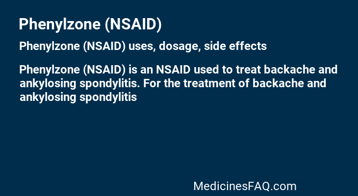 Phenylzone (NSAID)