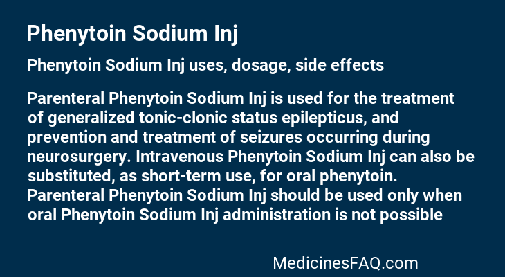Phenytoin Sodium Inj