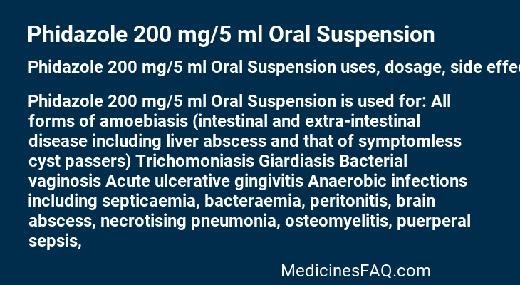 Phidazole 200 mg/5 ml Oral Suspension