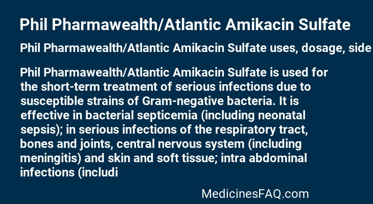 Phil Pharmawealth/Atlantic Amikacin Sulfate