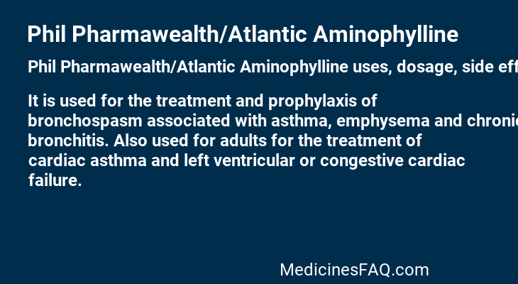 Phil Pharmawealth/Atlantic Aminophylline