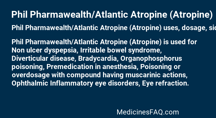 Phil Pharmawealth/Atlantic Atropine (Atropine)
