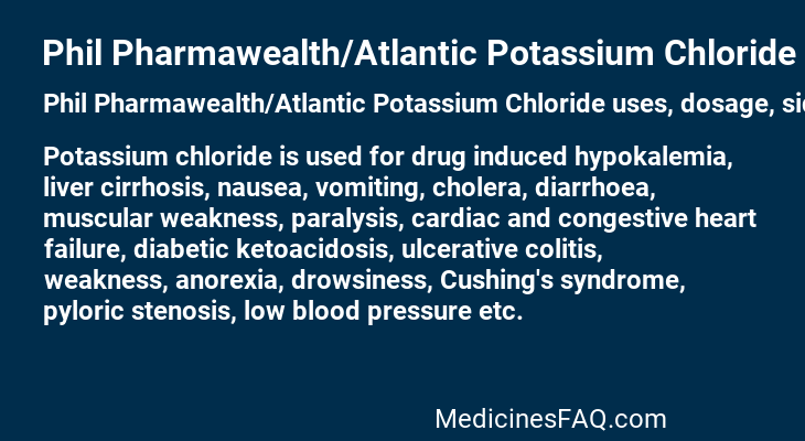 Phil Pharmawealth/Atlantic Potassium Chloride