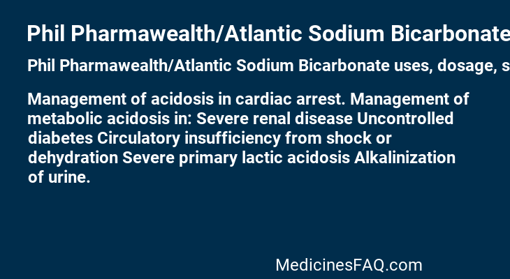 Phil Pharmawealth/Atlantic Sodium Bicarbonate