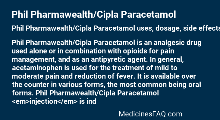 Phil Pharmawealth/Cipla Paracetamol