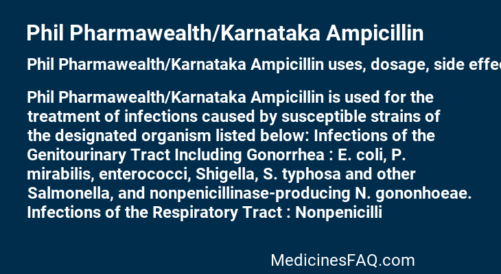 Phil Pharmawealth/Karnataka Ampicillin