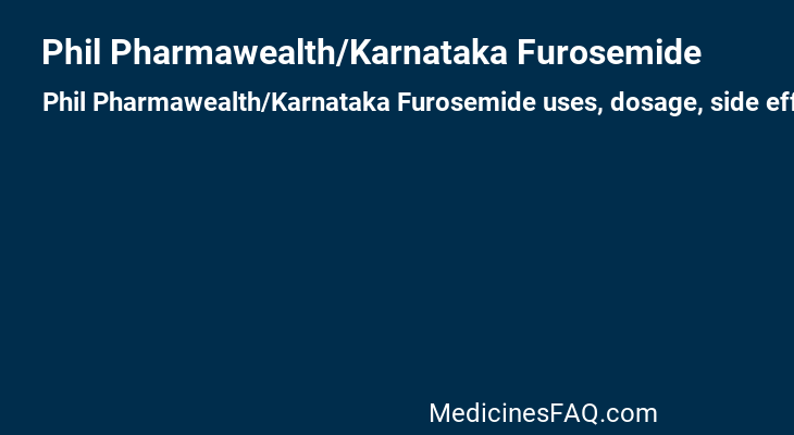 Phil Pharmawealth/Karnataka Furosemide