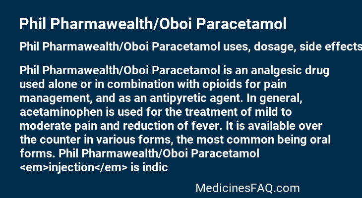Phil Pharmawealth/Oboi Paracetamol