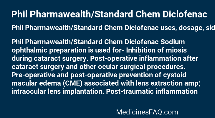 Phil Pharmawealth/Standard Chem Diclofenac