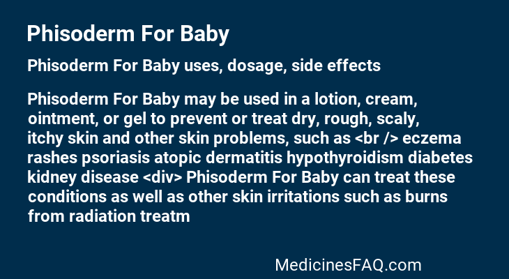 Phisoderm For Baby