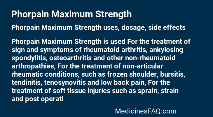 Phorpain Maximum Strength