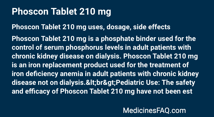 Phoscon Tablet 210 mg