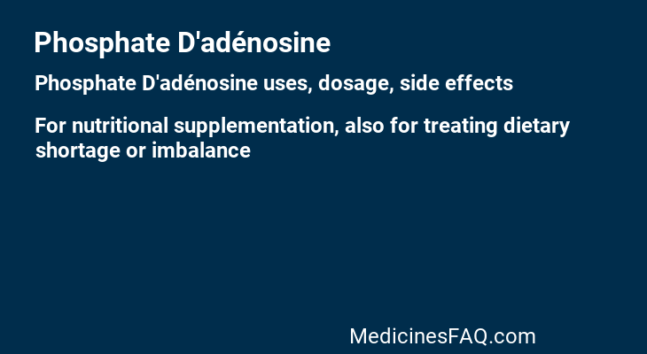 Phosphate D'adénosine