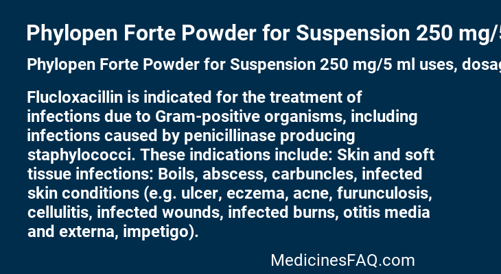 Phylopen Forte Powder for Suspension 250 mg/5 ml