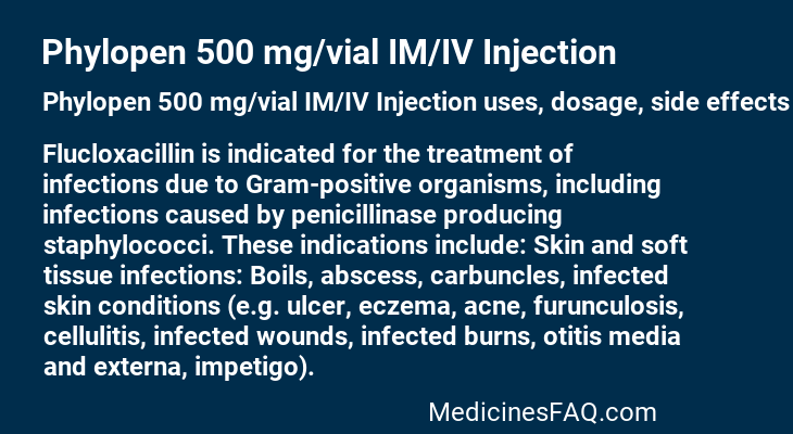 Phylopen 500 mg/vial IM/IV Injection