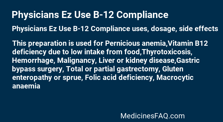 Physicians Ez Use B-12 Compliance