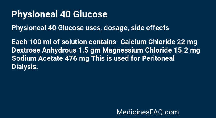 Physioneal 40 Glucose