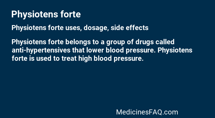 Physiotens forte