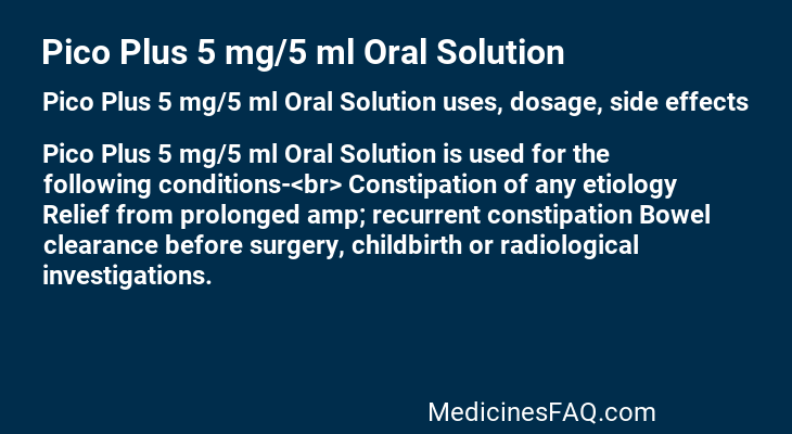 Pico Plus 5 mg/5 ml Oral Solution