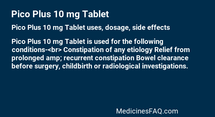 Pico Plus 10 mg Tablet