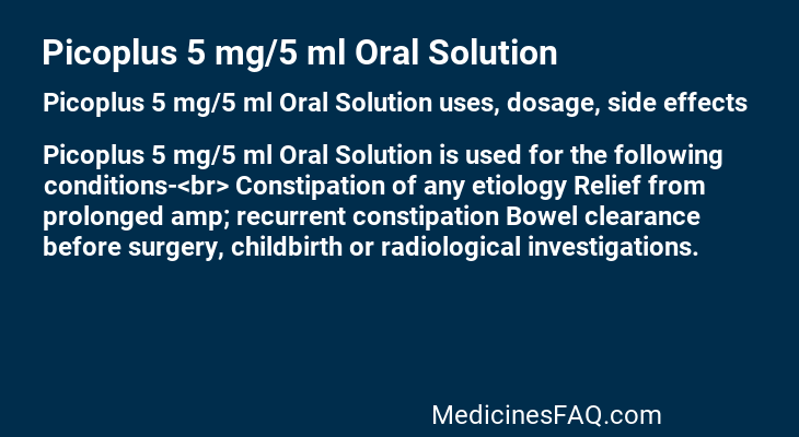 Picoplus 5 mg/5 ml Oral Solution