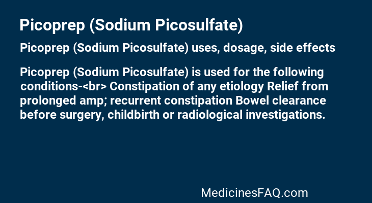 Picoprep (Sodium Picosulfate)