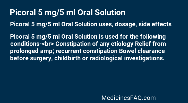 Picoral 5 mg/5 ml Oral Solution