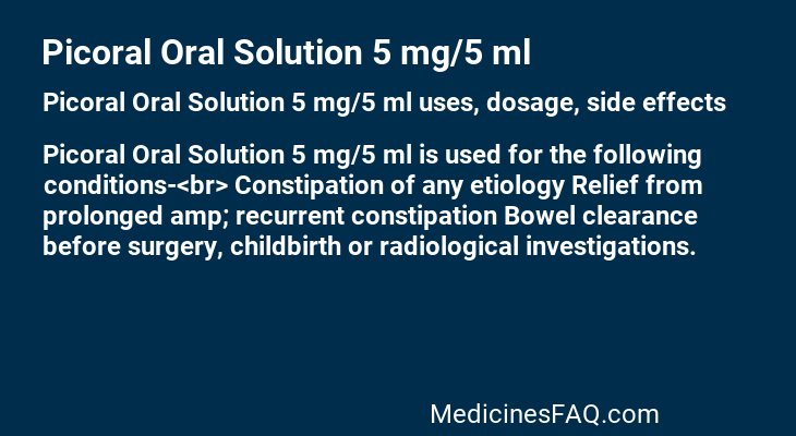 Picoral Oral Solution 5 mg/5 ml