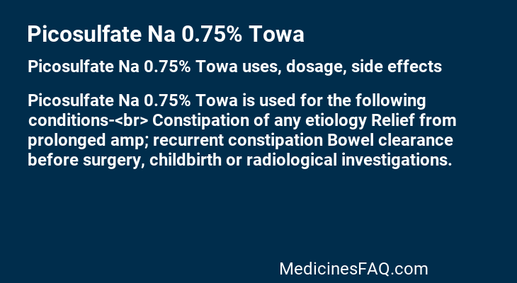 Picosulfate Na 0.75% Towa