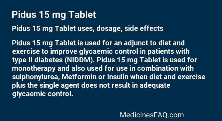 Pidus 15 mg Tablet