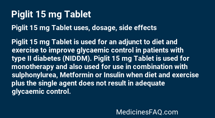 Piglit 15 mg Tablet