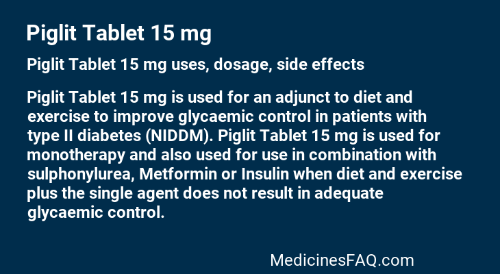 Piglit Tablet 15 mg